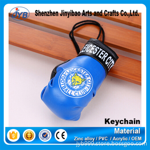 custom various cotton stuffing toy key ring boxing glove keychain